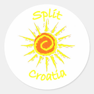 Splittring Kroatien Runt Klistermärke