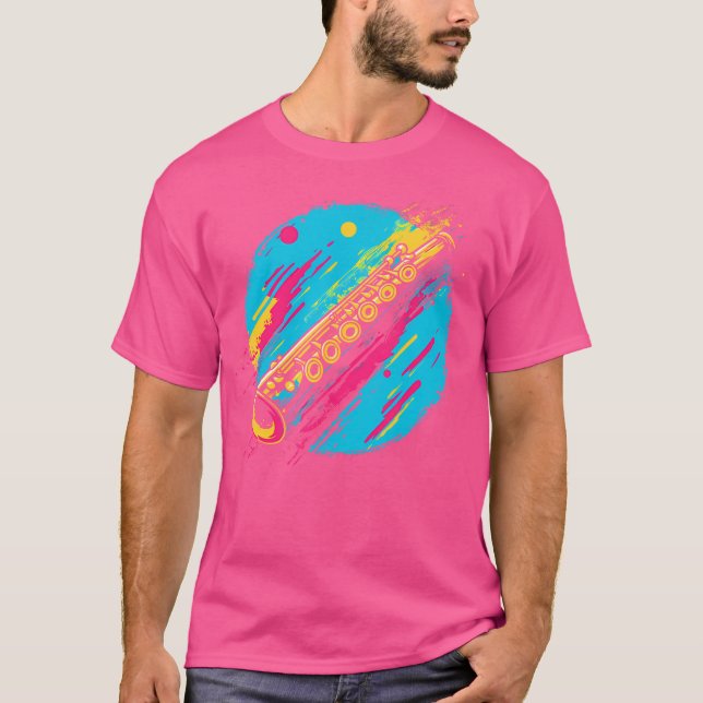 Splotch Flute Färg T Shirt (Framsida)