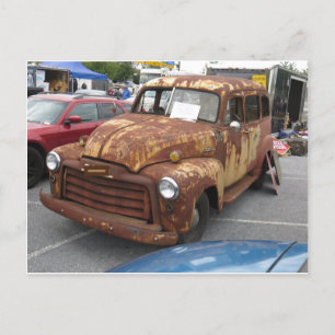 Splotchy Rusted Lastbil Vykort