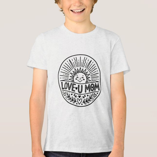 SPNP_Bella+Canvas Youth Tri-blend T-Shirt_Kärlek U T Shirt (Framsida)