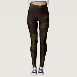 SPNP_Green_Leaves_Leggings Leggings