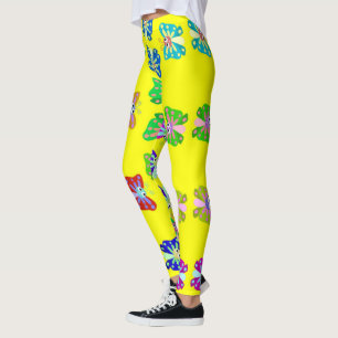 SPNP_Gult Butterfly Leggings