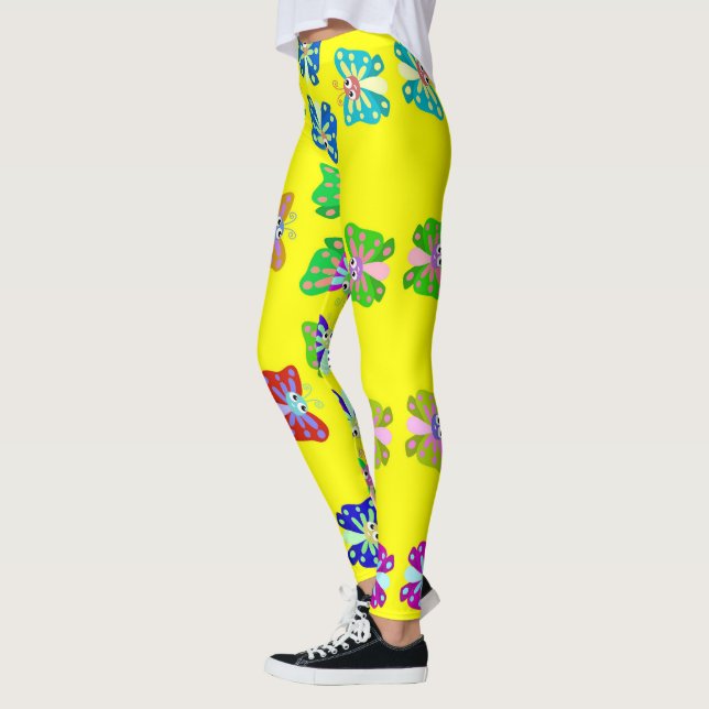 SPNP_Gult Butterfly Leggings (Vänster)