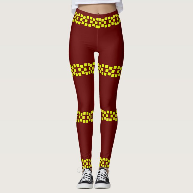SPNP RED OCH GULT Leggings (Framsida)