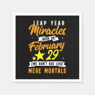 Spöårets Miracles februari 29 födelsedagspresent Pappersservett