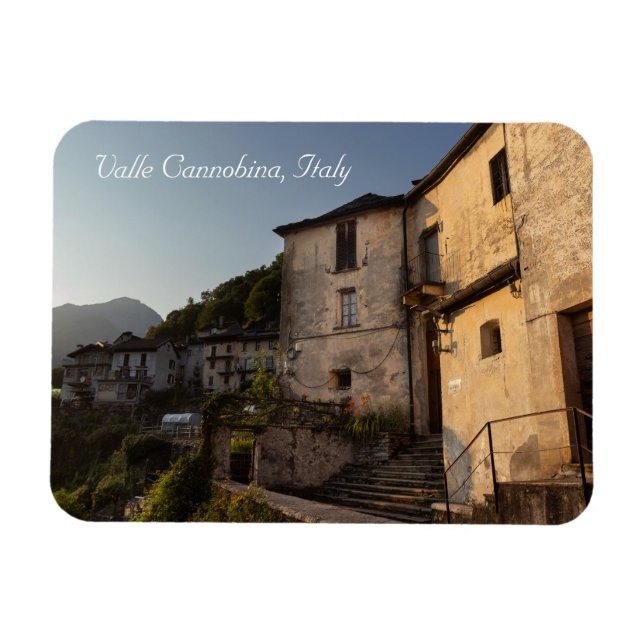 Spoccia Sunset, Valle Cannobina, Italien Magnet (Horisontell)