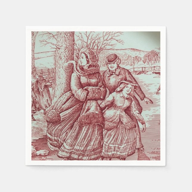 Spode Limited Ed julbild Pappersservett (Framsidan)