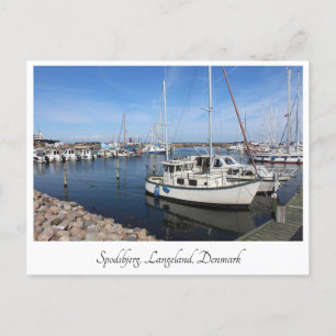 Spodsbjerg harbor, Langeland, Danmark Vykort