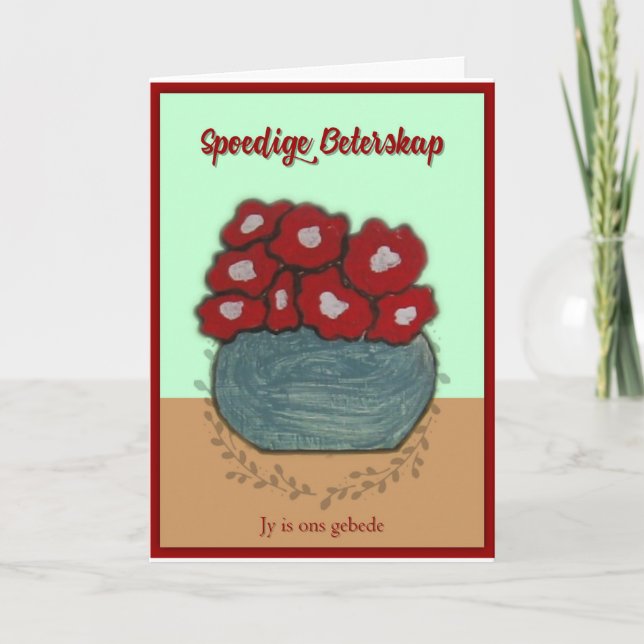 Spoedige beterskap kort (Framsida)