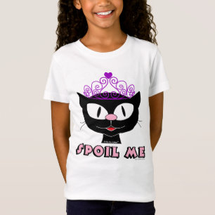 SPOIL ME Tecknad Katt med Rosa Tiara Girls T Shirt