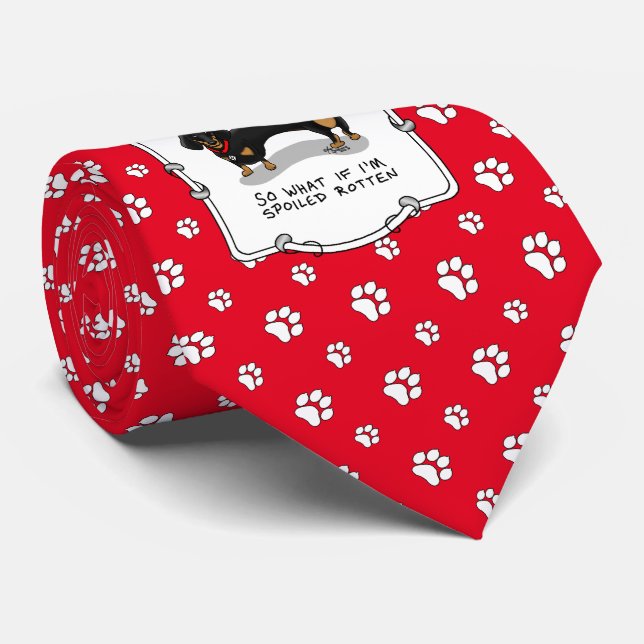 Spoiled Rotten Dachshund (S black & tan) Cute hund Slips (Rullad)