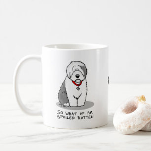 Spoiled Rotten Old English Sheepdog (Grått 1) Kaffemugg
