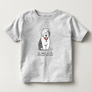 Spoiled Rotten Old English Sheepdog (Grått 1) T Shirt
