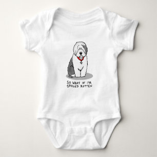 Spoiled Rotten Old English Sheepdog (Grått 1) T Shirt