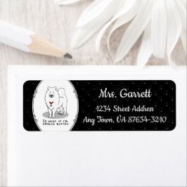 Spoiled Rotten Samoyed Hund Cute Attitude Funny Returadress Etikett