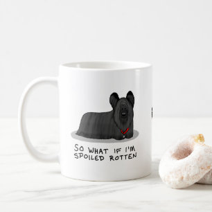 Spoiled Rotten Skye Terrier Hund (svart) Cute Funn Kaffemugg