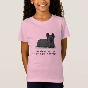 Spoiled Rotten Skye Terrier Hund (svart) Cute Funn T Shirt