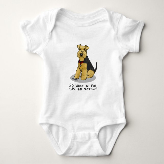 Spoiled Rotten Welsh Terrier Hund - Cute T Shirt (Framsida)