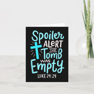 Spoiler Alert Grav var Tom Påsk Religiösa Chri Kort