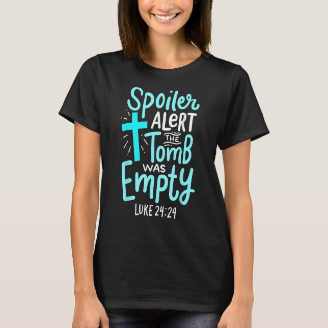 Spoiler Alert Grav var Tom Påsk Religiösa Chri T Shirt (Framsida)