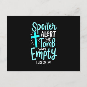 Spoiler Alert Grav var Tom Påsk Religiösa Chri Vykort