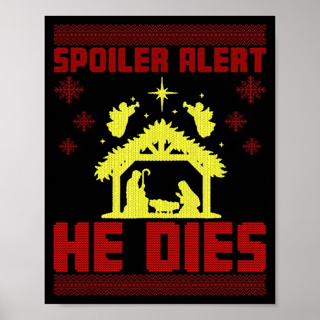Spoiler Alert Han Dör Jul Ful Jultröja Stil Poster (Framsidan)