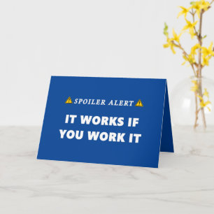 Spoiler Alert it Works Funny Sobrity Birthday Kort
