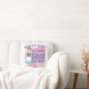 Spoiler gjorde aldrig Tvätt Reader Retro Gal Kudde