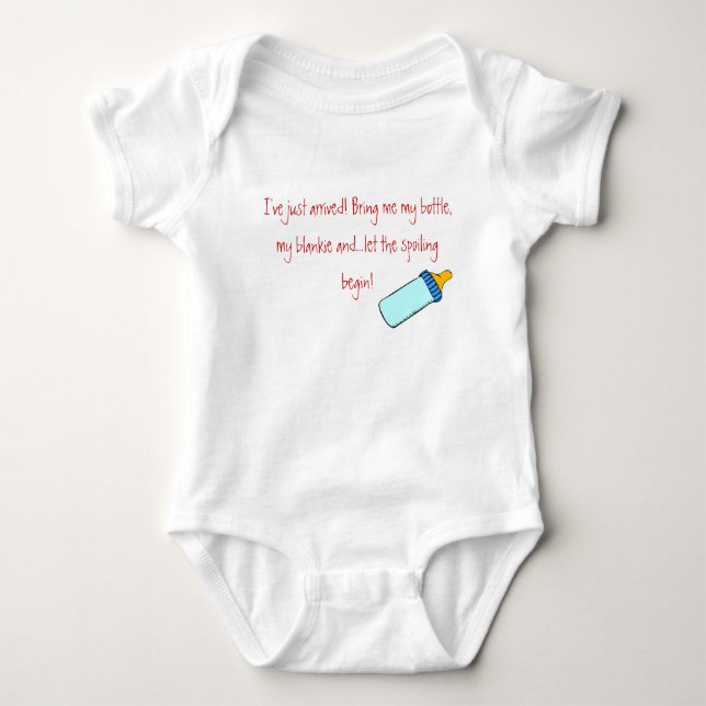 Spoiling Nyfödd bebis Bodykostym T-shirt (Framsida)