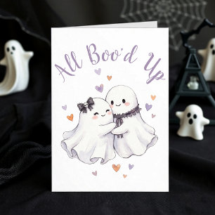Spök Allt Blås Upp Söt Halloween Födelsedag Kort