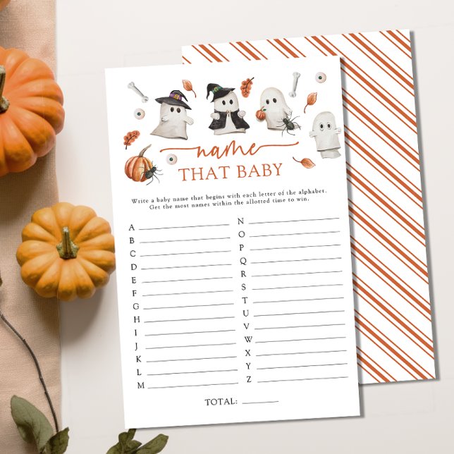 Spök-baby shower lek (Ghost Baby Shower Game
)