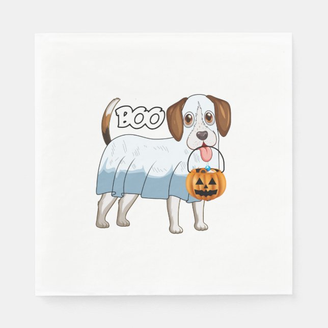 Spök Beagle Halloween Hund Pappersservett (Framsidan)