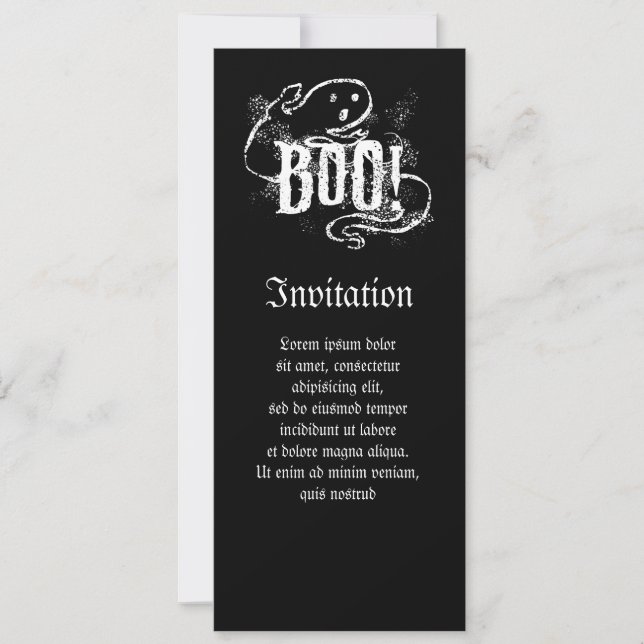 Spök Boo Inbjudningar (Framsida)