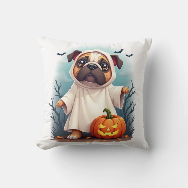 Spök Bulldog Boo Kudde (Framsida)