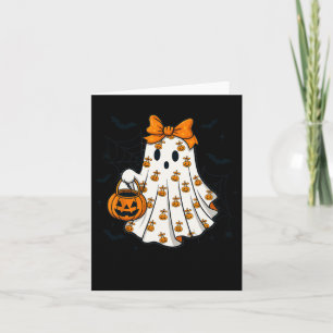 Spök Coquette Kuslig Halloween Pumpa Behandla Elle Kort