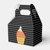 Spök Cupcake Halloween-ränder  Partygåva Box