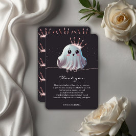 Spök Halloween Baby Shower Little Boo Tack Kort