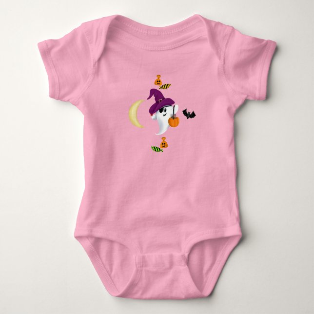 Spök Halloween baby T-shirt (Framsida)