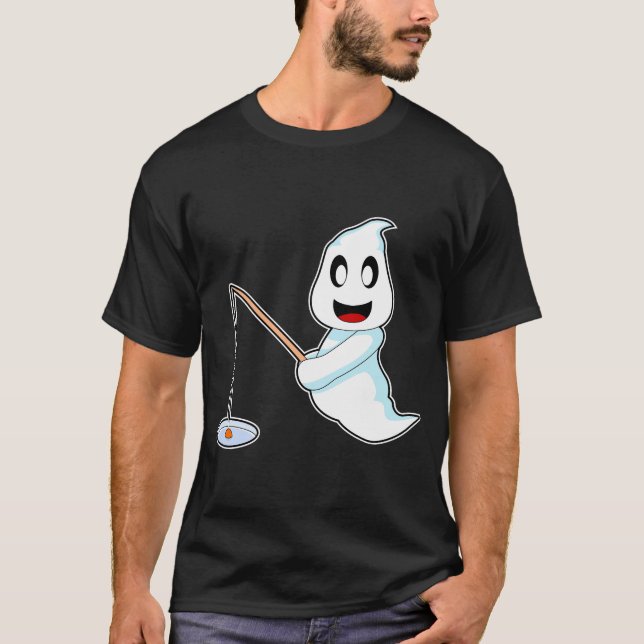 Spök Halloween Fiskare T Shirt (Framsida)
