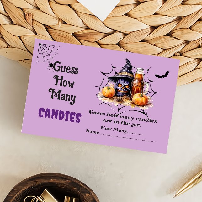 Spök Halloween Gissa Hur Många Godisar Spelet Tilläggskort (Skapare uppladdad)