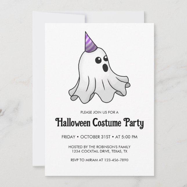 Spök Halloween-kostymfest Inbjudningar (Framsida)