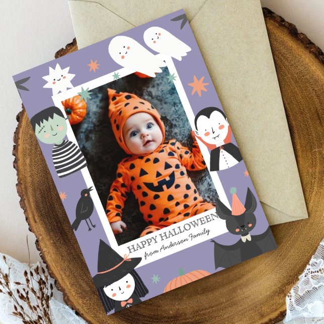 Spök Halloween Min första Boo baby Julkort (Skapare uppladdad)