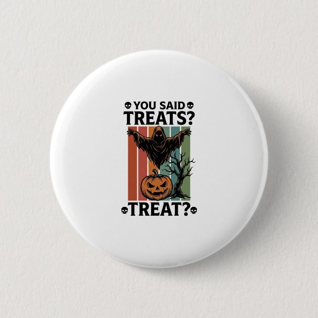Spök Halloween-tröja med skum ockrät puns och pu Knapp (Framsida)