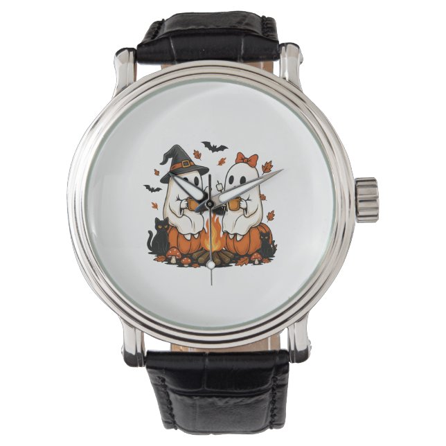 Spök lägereld Halloween Armbandsur (Framsida)