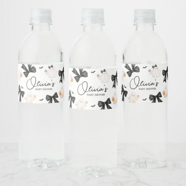 Spök Liten Boo Halloween Baby Shower Vattenflaskor Etikett (Flaskor)