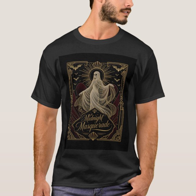 Spök Midnatt Masquerade T Shirt (Framsida)