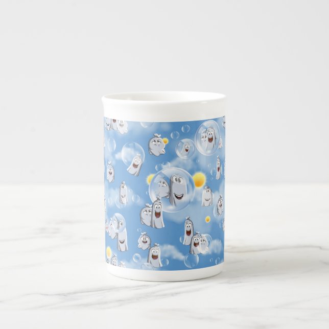 Spök Mönster Benporslin Mugg (Framsidan)