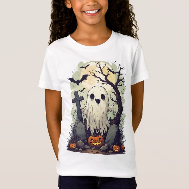 Spök- och Jack O Lantern-plåster för Halloween 🦇 T Shirt (Framsida)