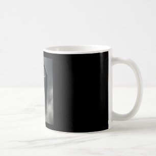 Spök rött hjärta händer läskigt ansikte halloween kaffemugg