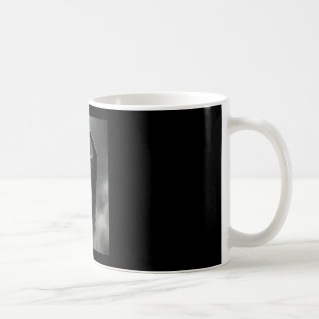 Spök rött hjärta händer läskigt ansikte halloween kaffemugg (Höger)